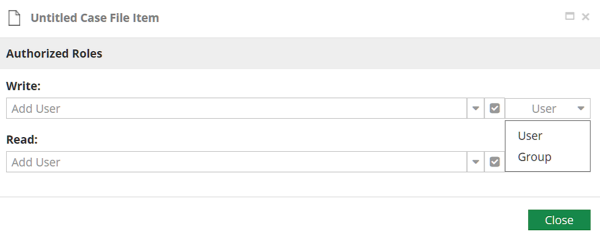 file item roles