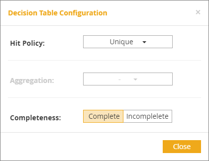 decision table configuration 2