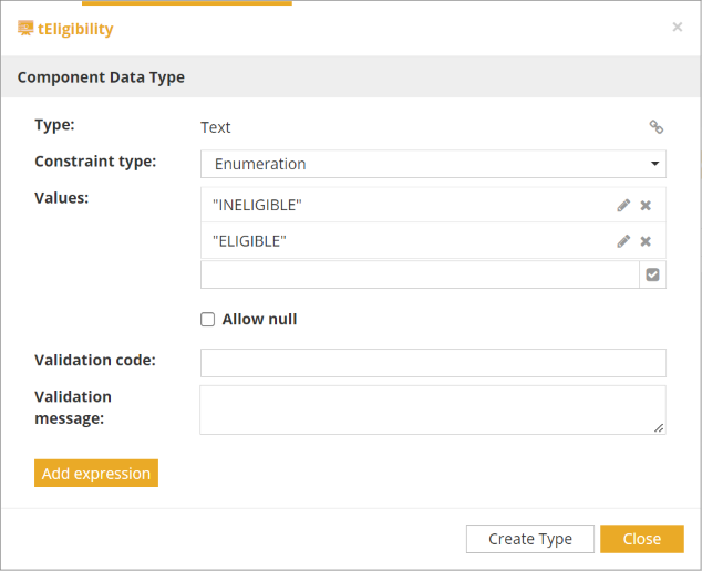 data types constraint