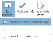 create content in a blank page